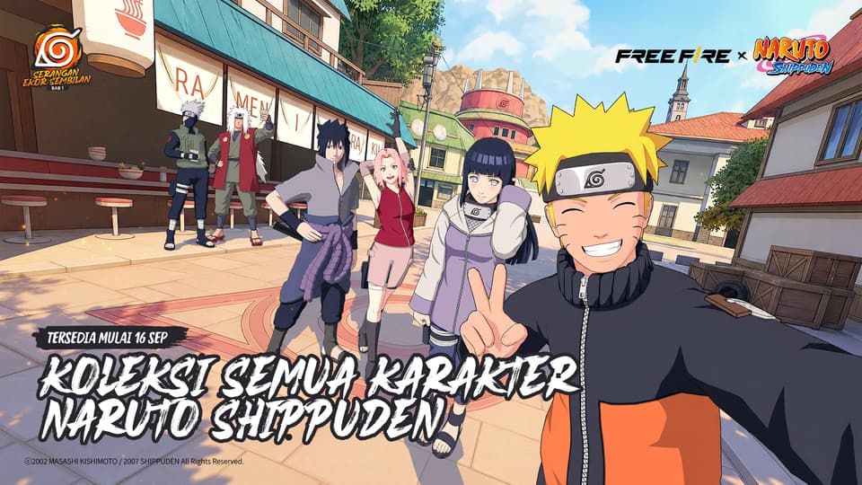 Kolaborasi Free Fire x NARUTO SHIPPUDEN Hadirkan Akademi Ninja dan Skill Baru