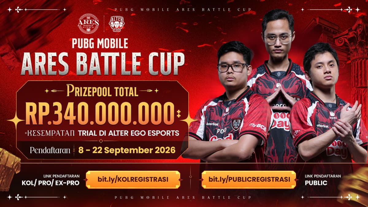 Ares Juara Di Manado, Alter Ego Esports Siapkan Ajang Pencarian Bakat Baru PUBG Mobile