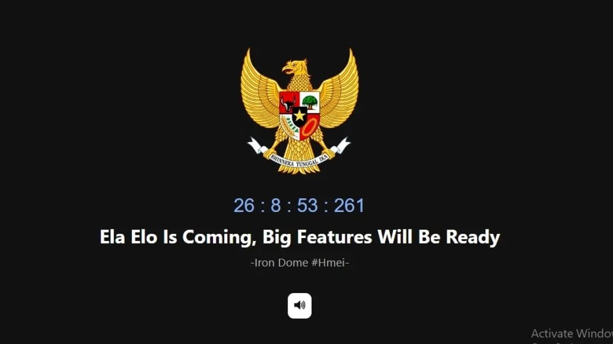 Tulisan "Under Construction by Kominfo" Seketika Hilang dari Elaelo (Sumber: Suara.com)