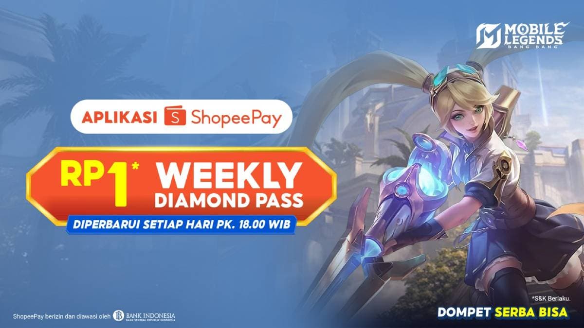 ShopeePay Kembali Hadirkan Promo Weekly Diamond Pass MLBB Rp1