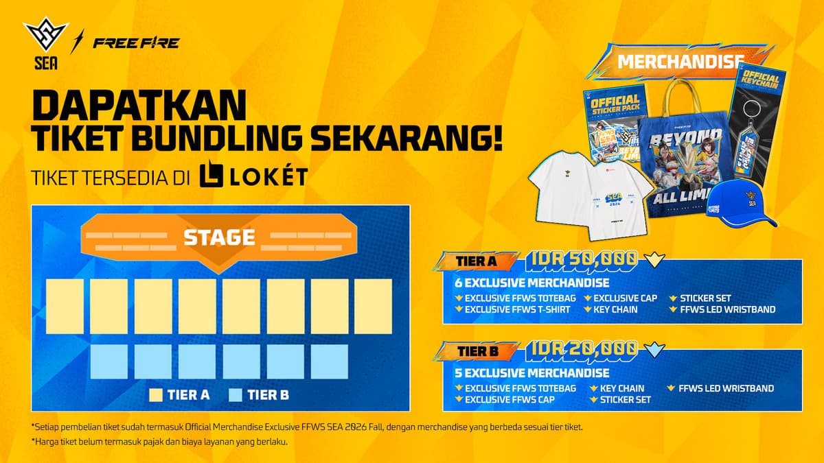 Pengunjung bisa mendapatkan merch gratis dengan mengikuti beberapa aktivitas dan stamp rally selama acara bergulir. (FOTO: Garena Indonesia)