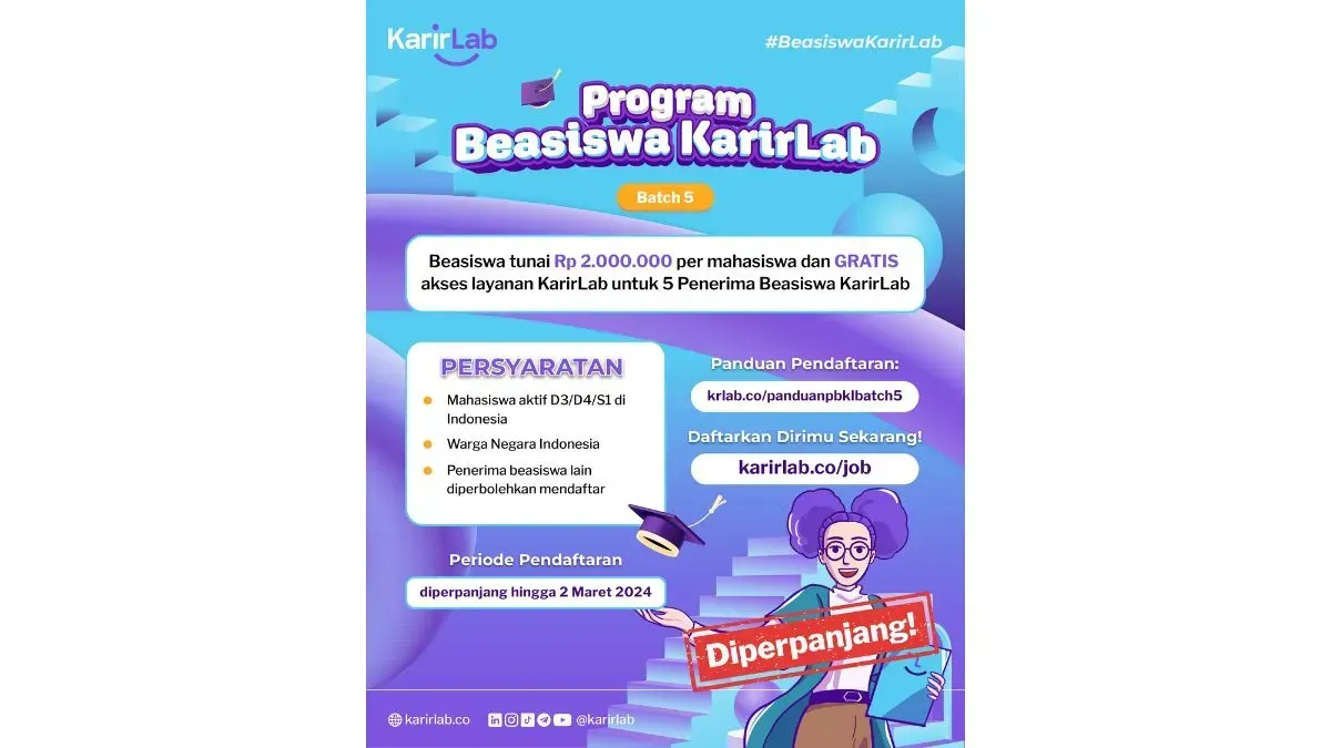 Raih Peluang Beasiswa Bersama Karirlab Untuk Masa Depan Yang Gemilang