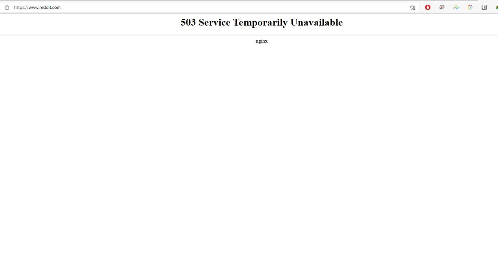 503 service temporarily unavailable